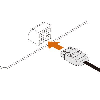 Connect SATA cable to SATA port